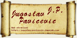 Jugoslav Pavičević vizit kartica